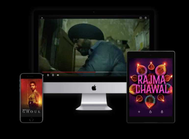 Mobile with download UI